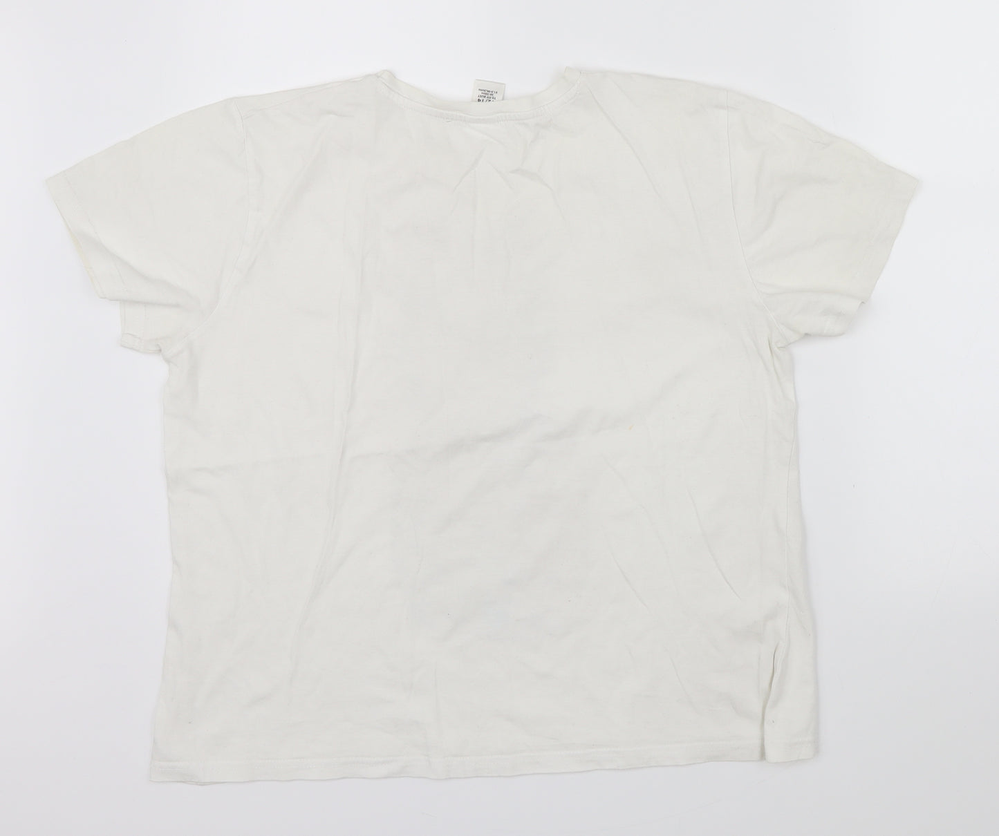 Avenue Womens White   Basic Casual Size 12  - pinapple print