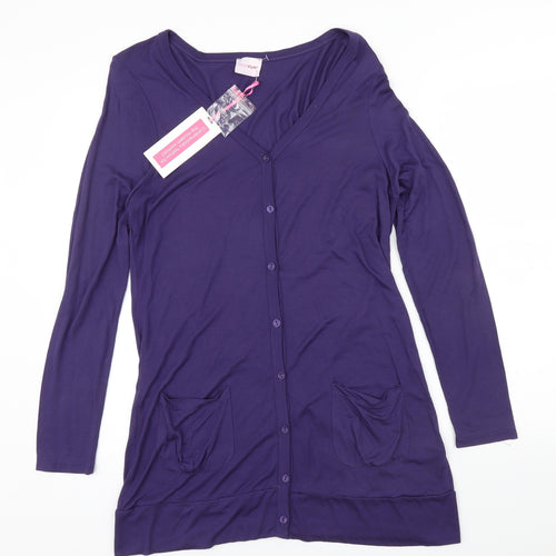 yourstyle Womens Purple   Cardigan Jumper Size 14