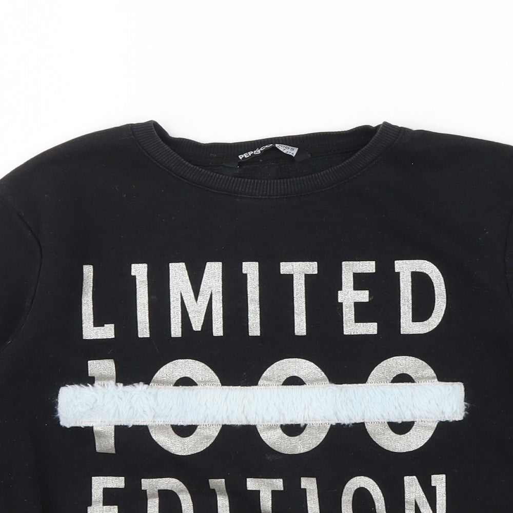 PEP&CO Girls Black   Pullover Sweatshirt Size 6-7 Years  - Limited Edition