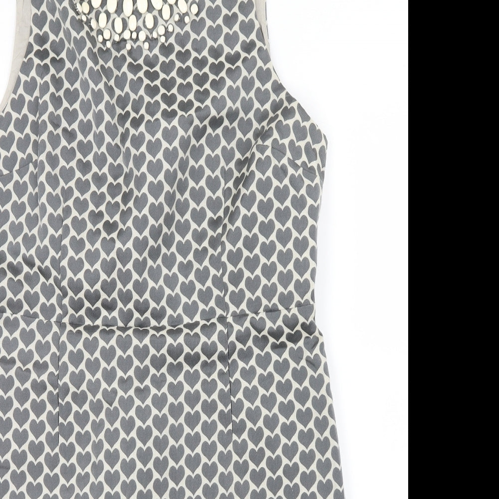 NEXT Womens Green Geometric  A-Line  Size 16