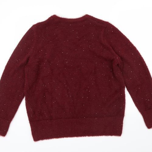 Per Una Womens Red   Pullover Jumper Size 16  - soft feel