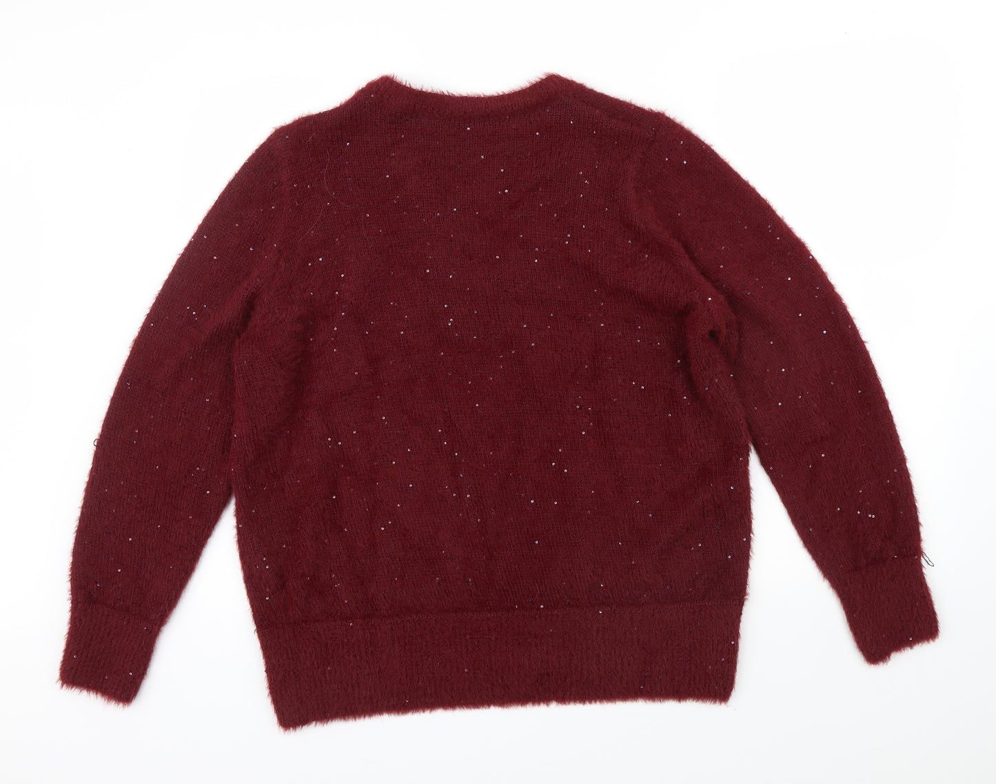 Per Una Womens Red   Pullover Jumper Size 16  - soft feel