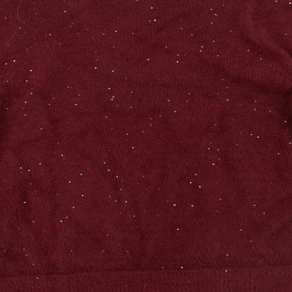 Per Una Womens Red   Pullover Jumper Size 16  - soft feel