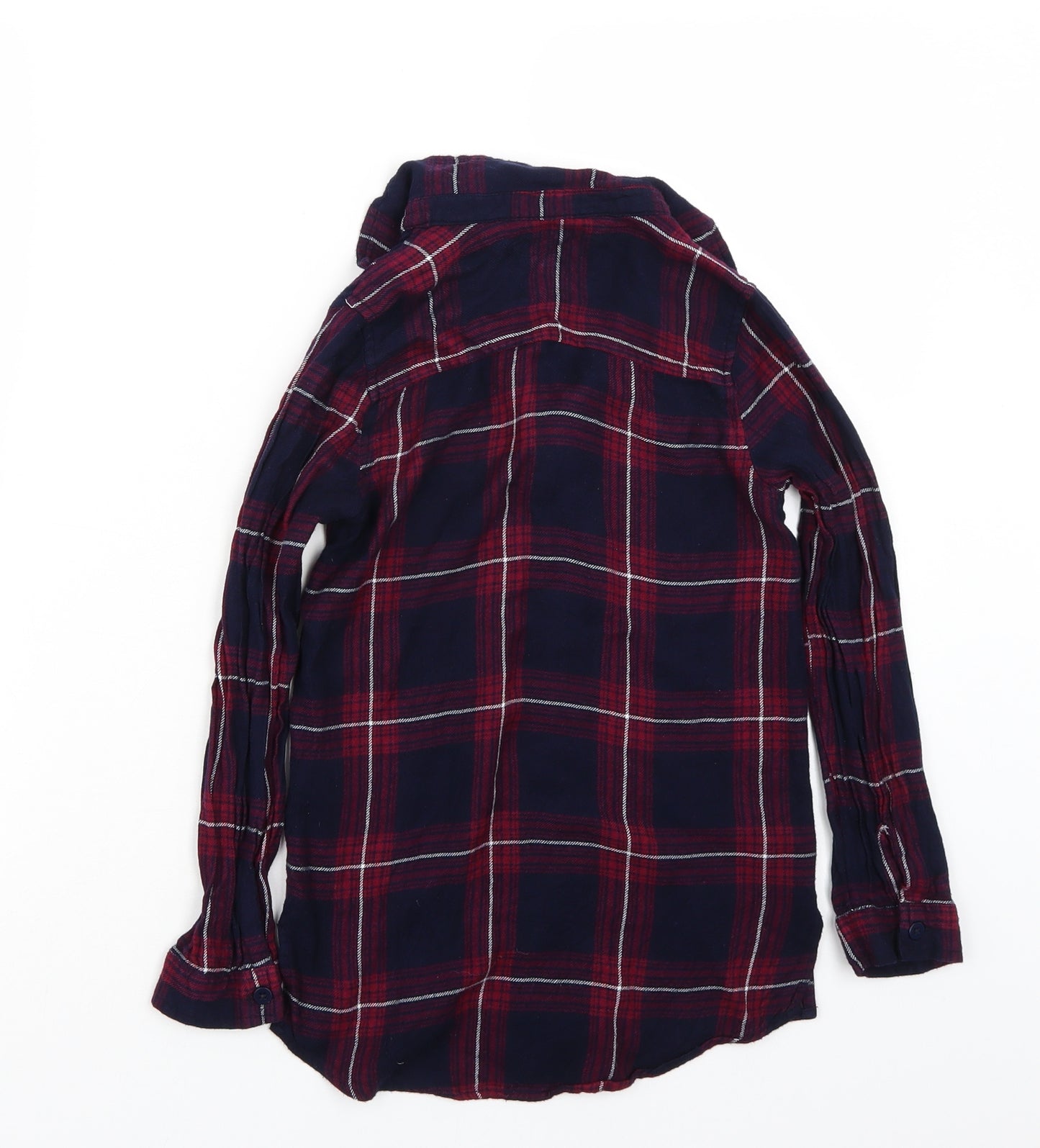 Nutmeg Girls Blue Check  Basic Button-Up Size 8-9 Years