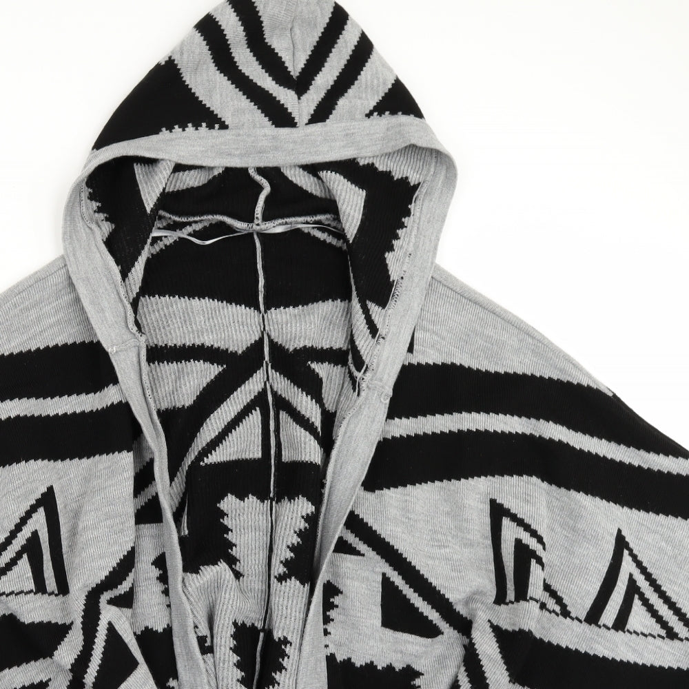 Primark Womens Grey Geometric  Jacket Coat Size S