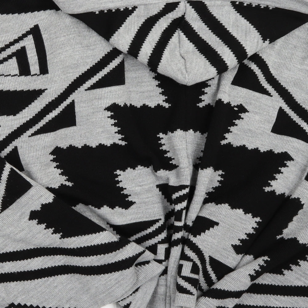 Primark Womens Grey Geometric  Jacket Coat Size S