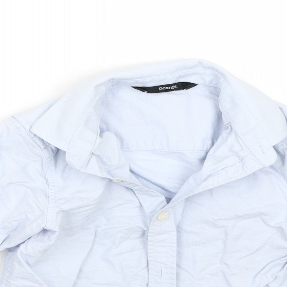 George Boys Blue   Basic Button-Up Size 4-5 Years