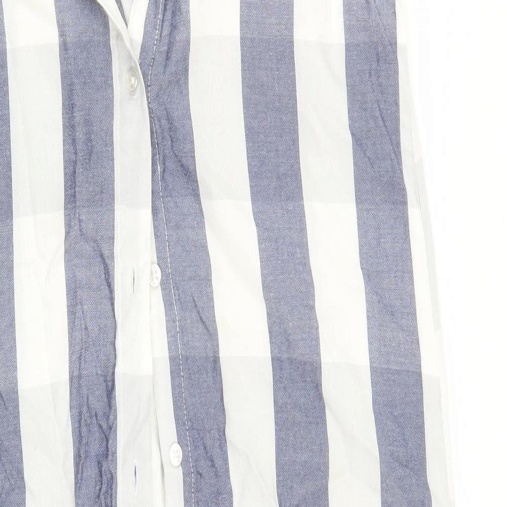 Primark Womens Blue Striped Rayon T-Shirt Dress  Size 12
