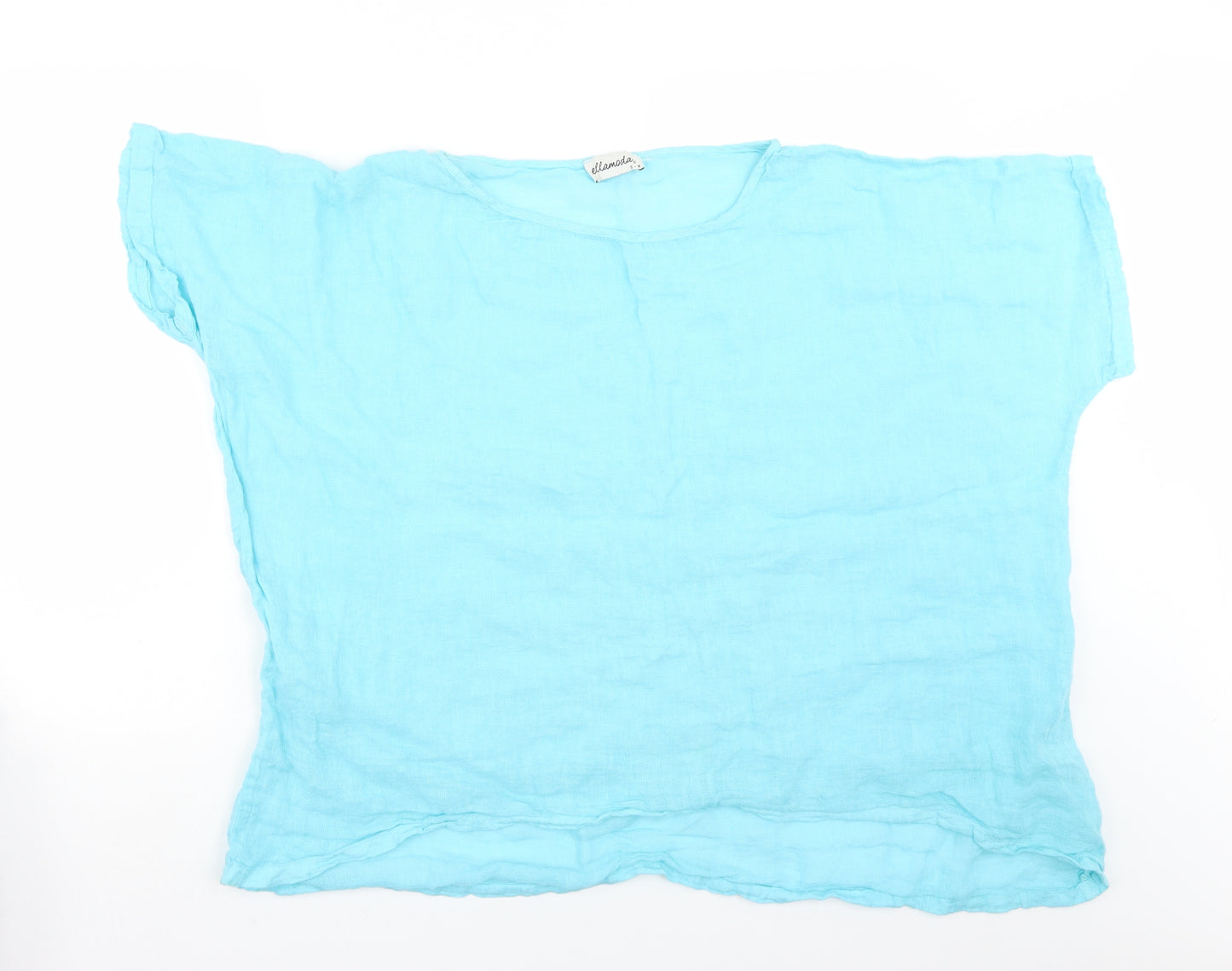 Ellamoda Womens Blue   Basic T-Shirt Size M