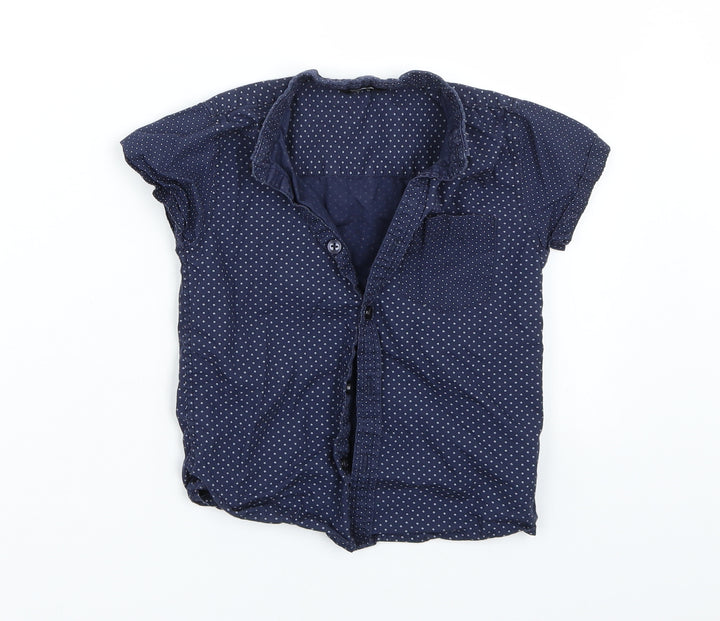 George Boys Blue Basic Button-Up Size 4-5 Years