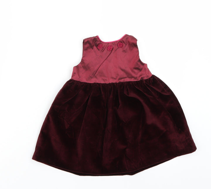 Preworn Girls Purple A-Line Size 6-9 Months