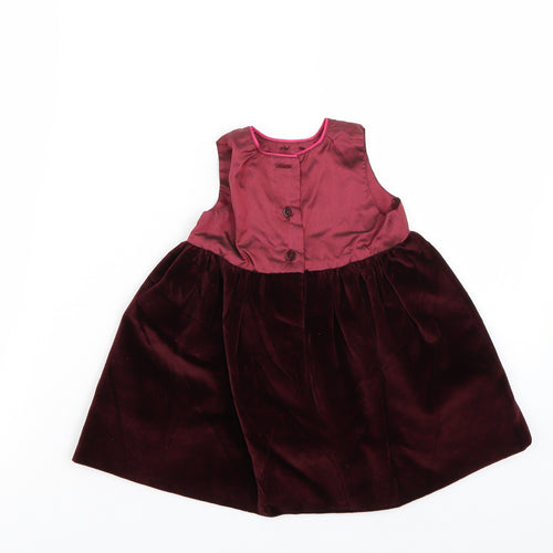 Preworn Girls Purple   A-Line  Size 6-9 Months