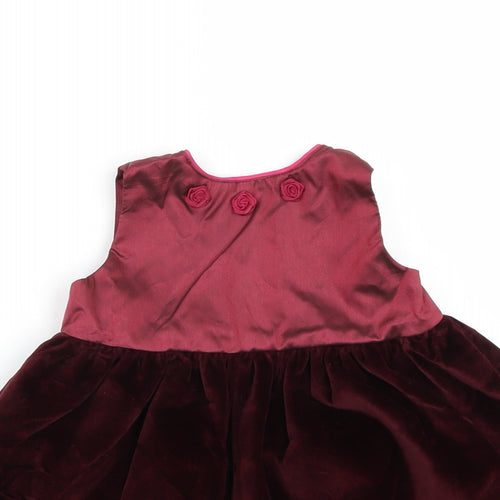 Preworn Girls Purple   A-Line  Size 6-9 Months