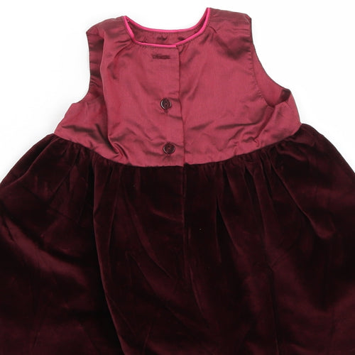 Preworn Girls Purple   A-Line  Size 6-9 Months
