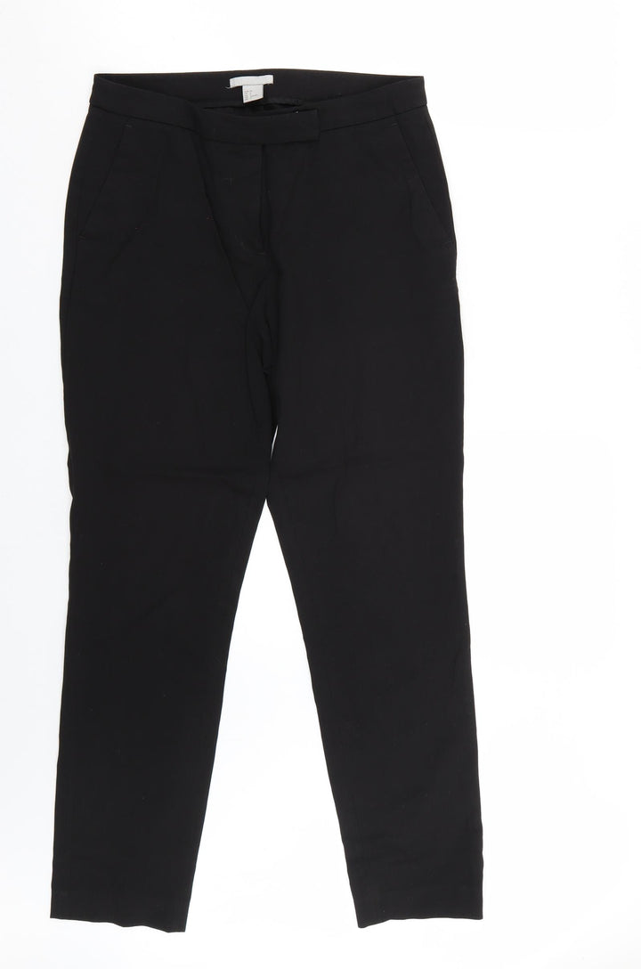 H&M Womens Black   Trousers  Size 6 L29 in