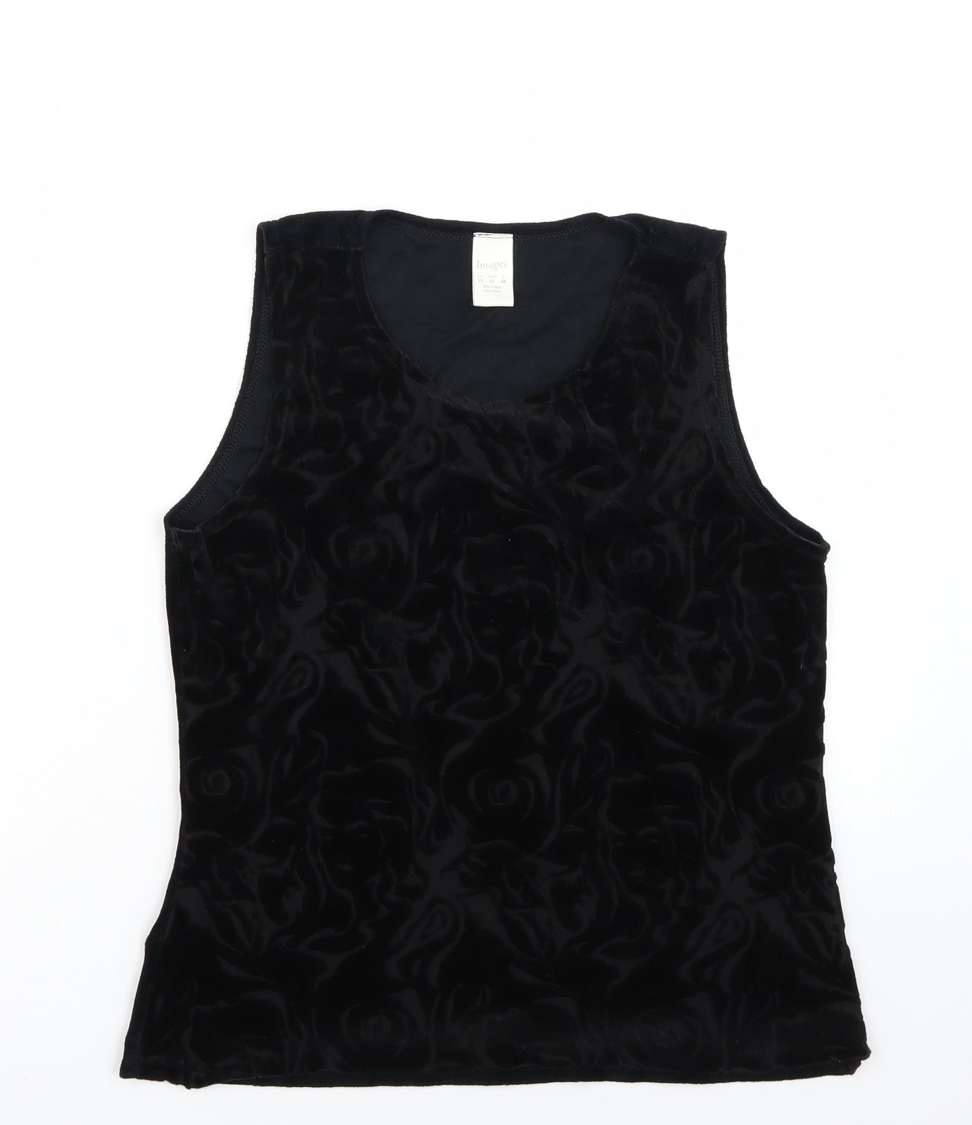 IMAGES Womens Black   Basic T-Shirt Size 16