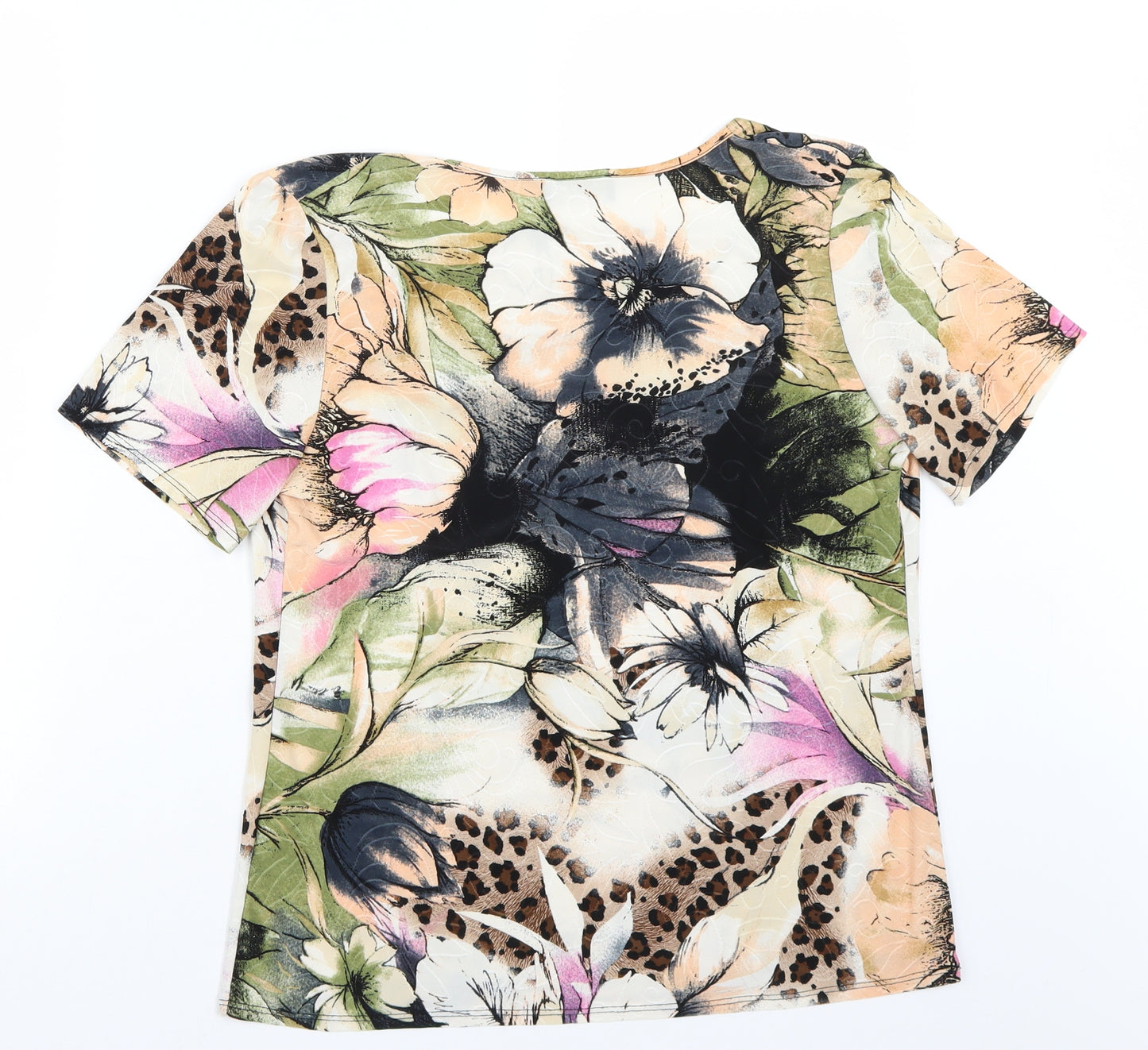 Saloos Womens Multicoloured   Basic T-Shirt Size 14