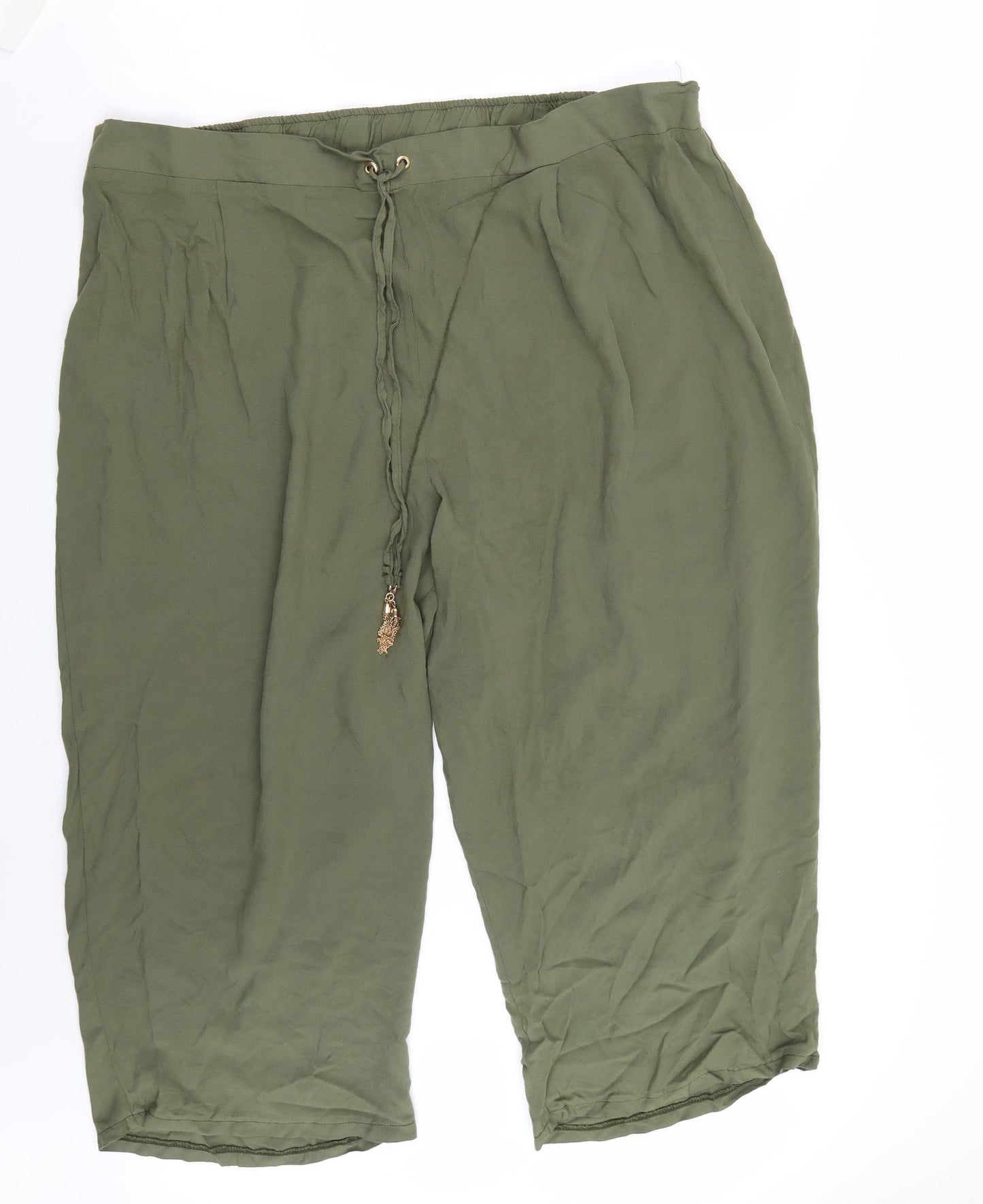 George Womens Green   Cropped Trousers Size 26 L23 in