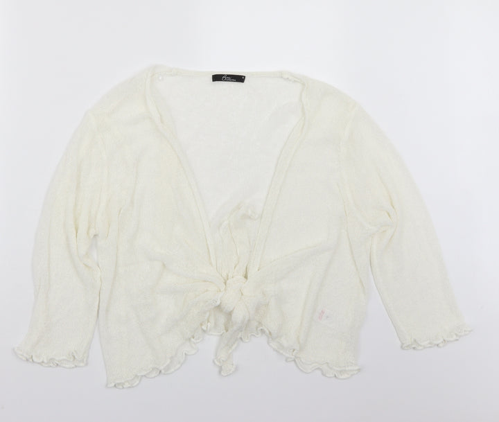 BM Womens White Cape Jumper Size XL