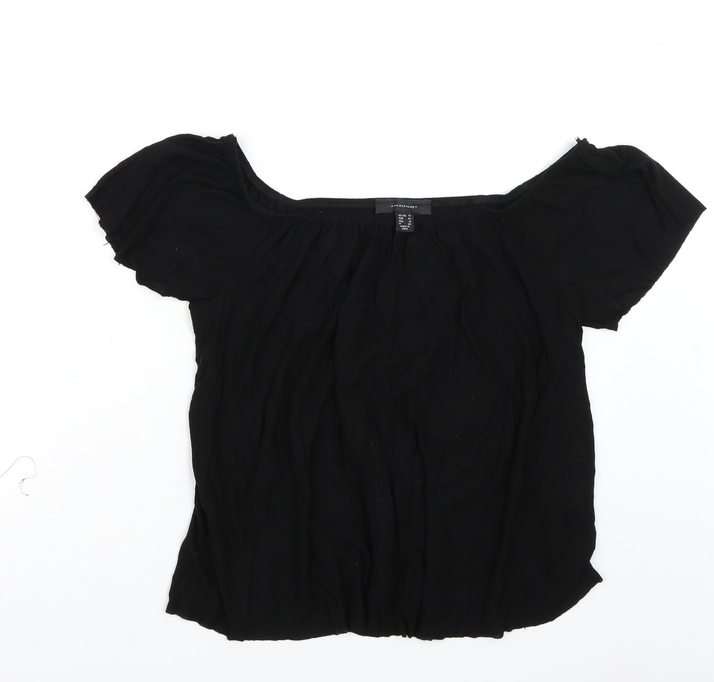 Preworn Womens Black   Basic T-Shirt Size 14
