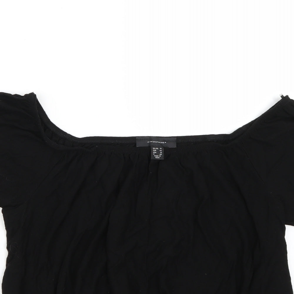 Preworn Womens Black   Basic T-Shirt Size 14