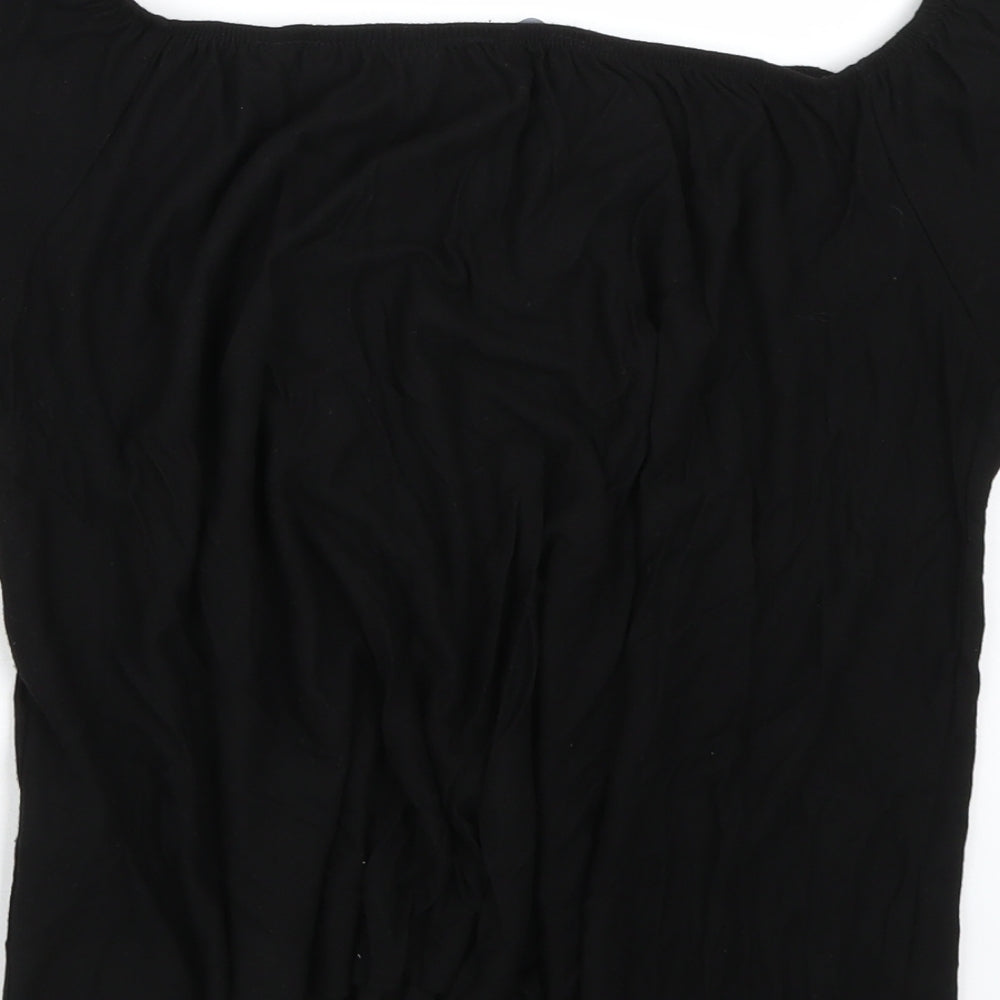 Preworn Womens Black   Basic T-Shirt Size 14