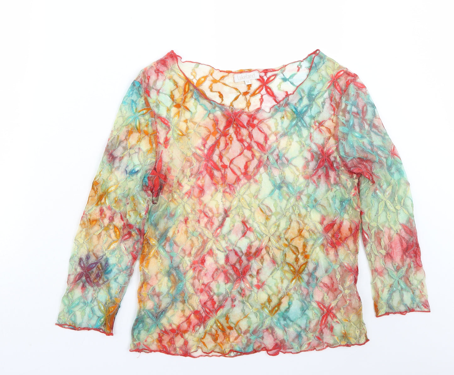 Lakelands Womens Multicoloured   Basic T-Shirt Size 14