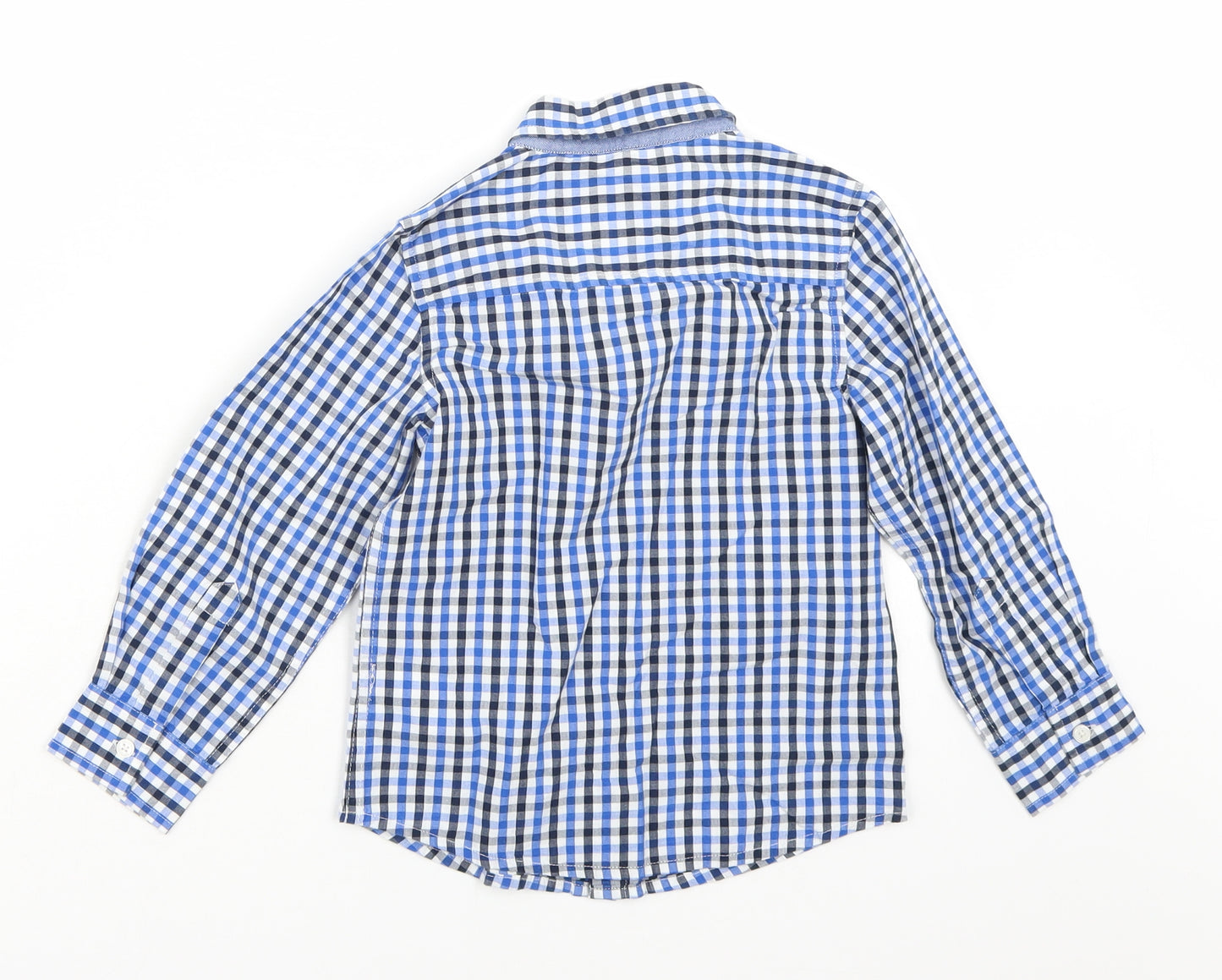 Jasper Conran Boys Blue Check Rayon Basic T-Shirt Size 5 Years