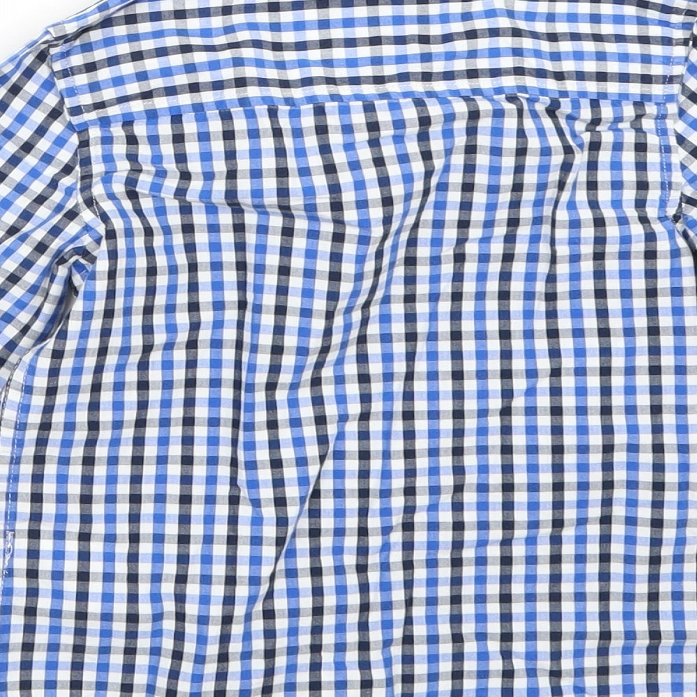 Jasper Conran Boys Blue Check Rayon Basic T-Shirt Size 5 Years