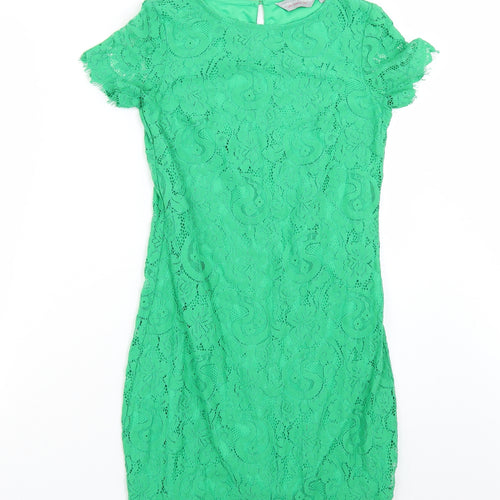 Dorothy Perkins Womens Green  Rayon A-Line  Size 6