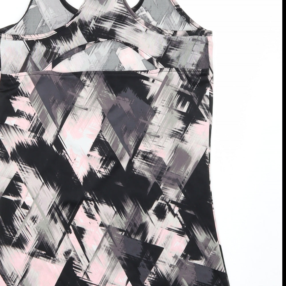 F&F Womens Pink Geometric  Basic Tank Size 8
