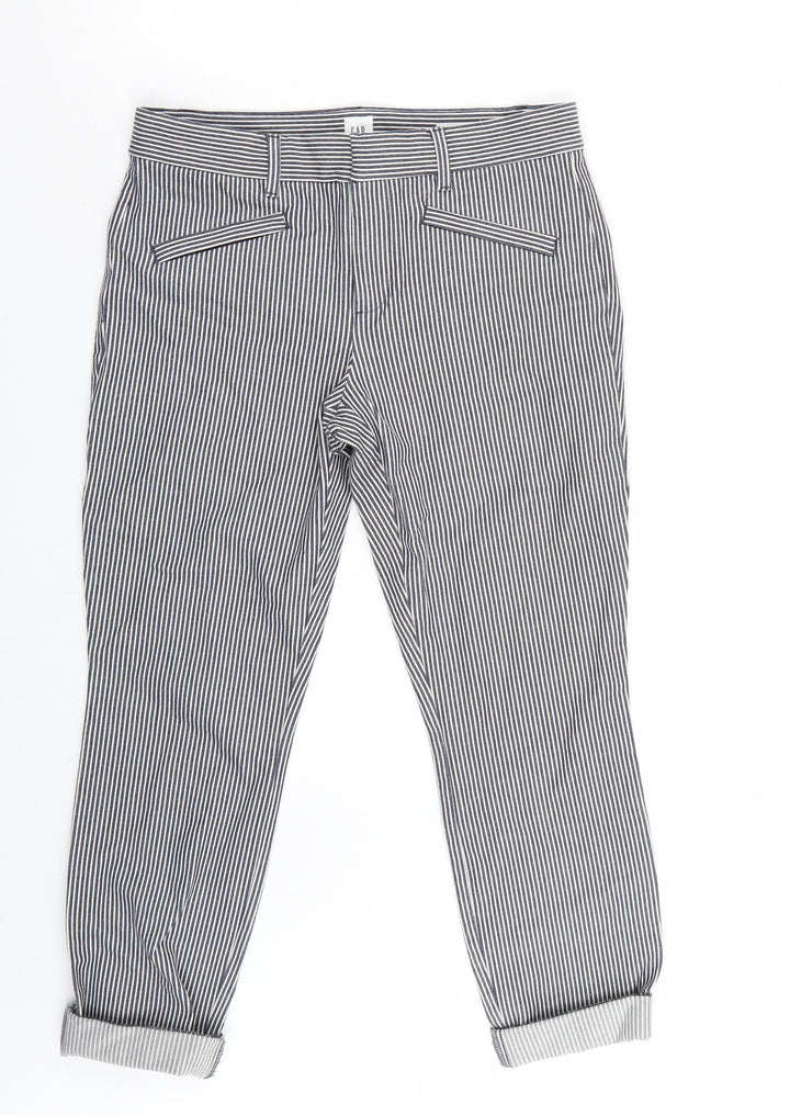 Gap Womens Blue Striped Trousers Size 4 L23 in