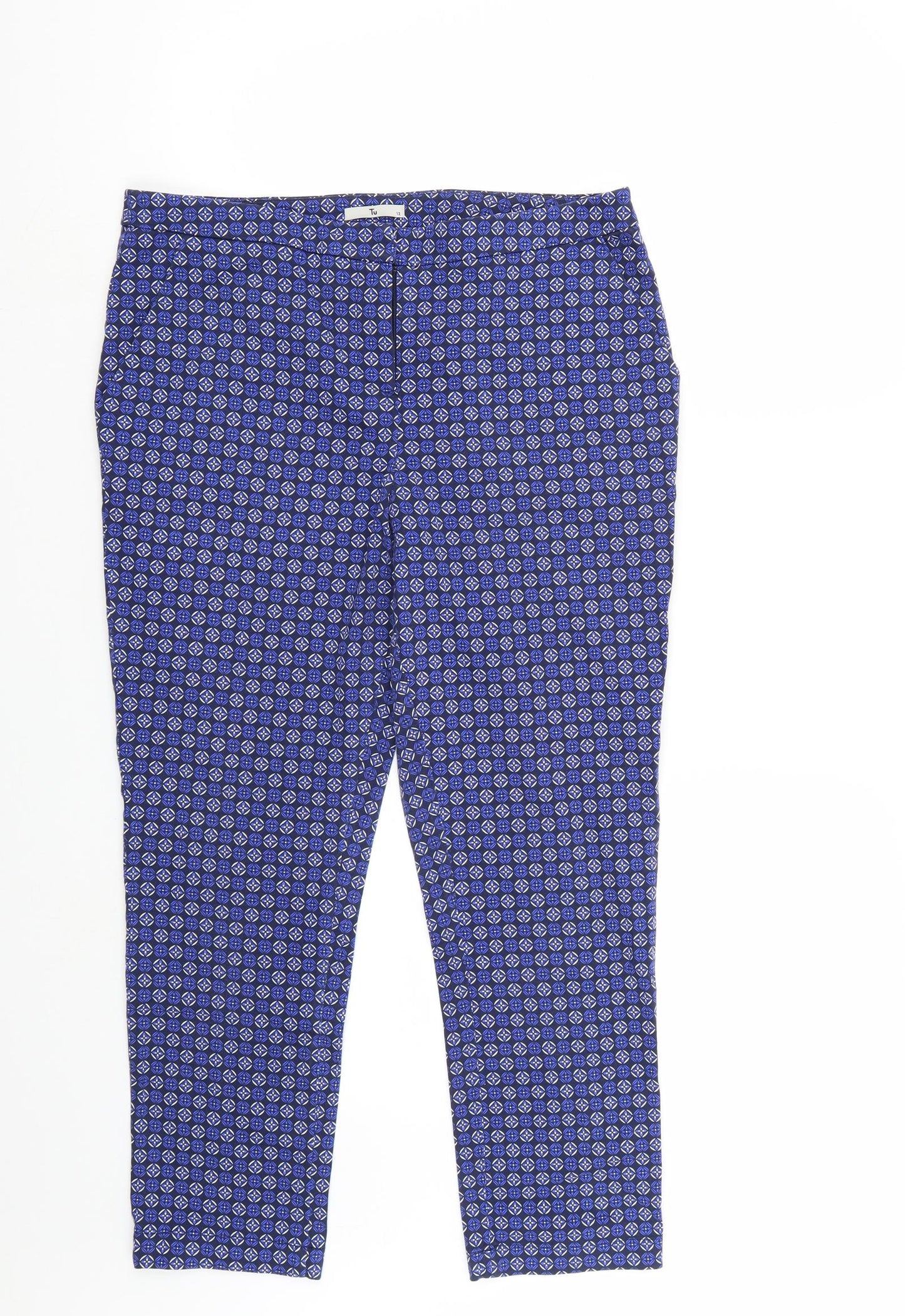 TU Womens Blue   Trousers  Size 12 L25 in
