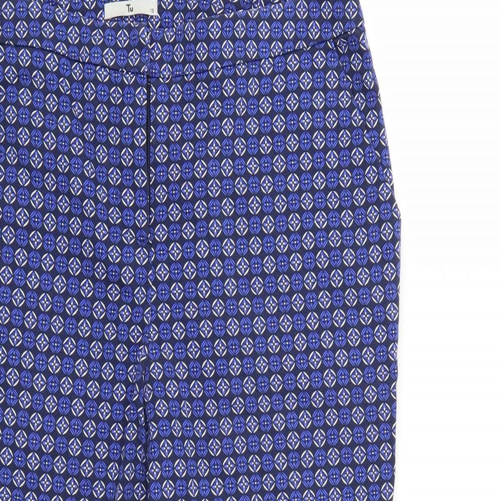 TU Womens Blue   Trousers  Size 12 L25 in