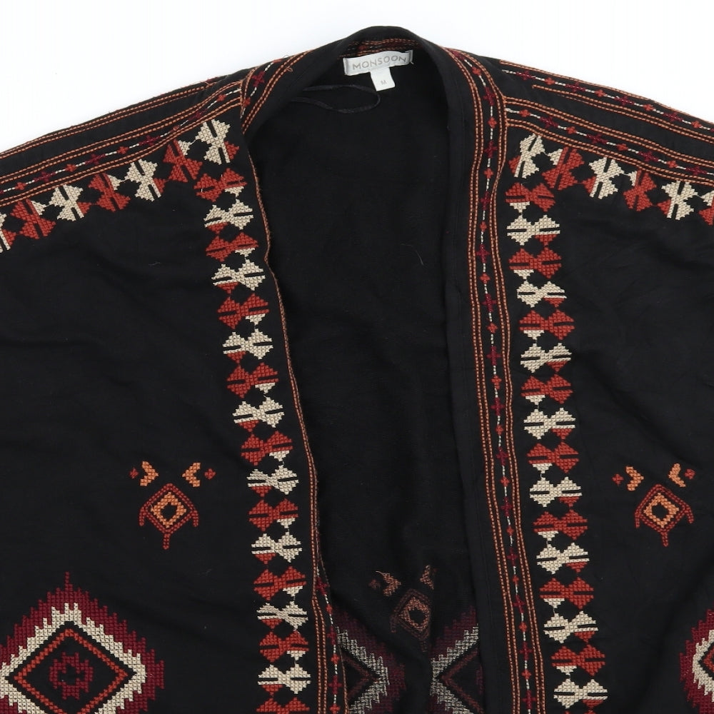 Monsoon Womens Black   Cardigan Jumper Size M  - l