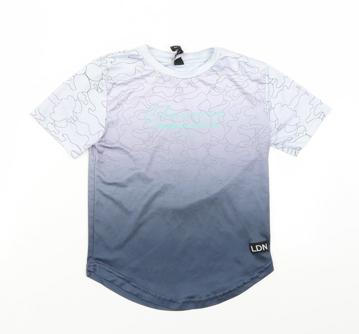 London Boys Blue Basic T-Shirt Size 7 Years