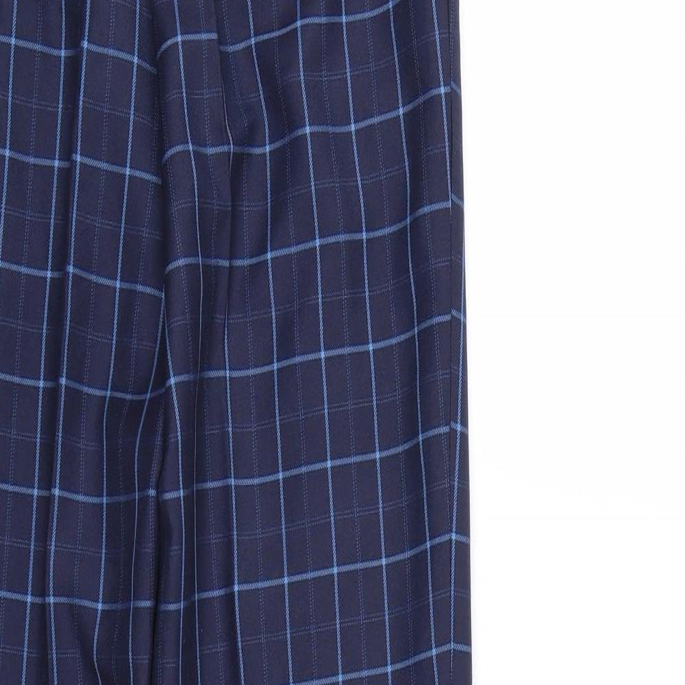 Preworn Womens Blue Check  Trousers  Size 14 L30 in