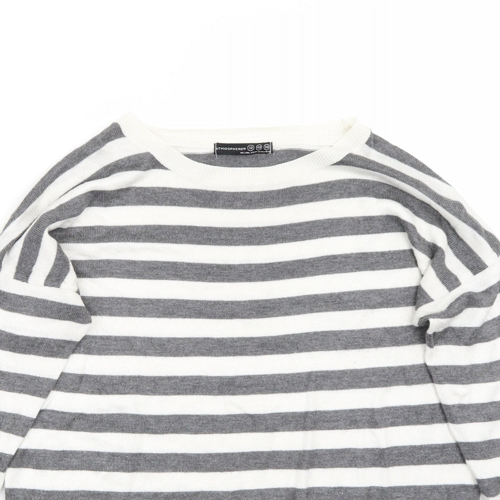 Primark Womens Green Striped  Pullover Jumper Size 12