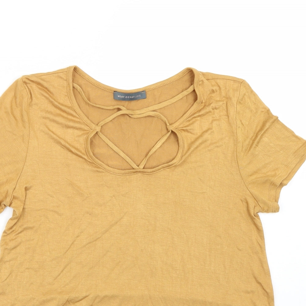 west coast love Mens Brown    T-Shirt Size L