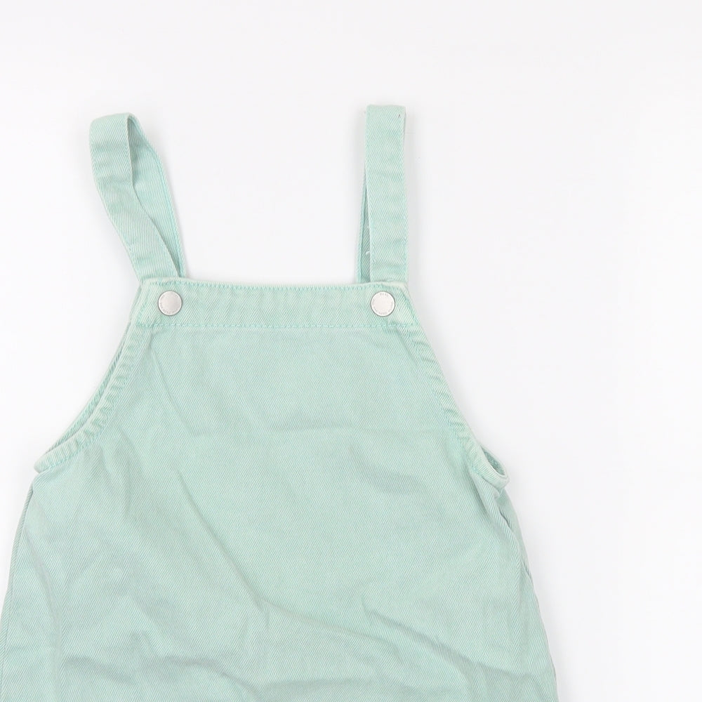 NEXT Girls Green  Denim Pinafore/Dungaree Dress  Size 4-5 Years