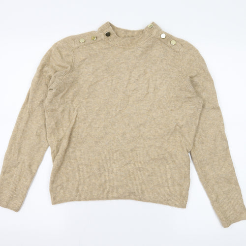 H&M Womens Brown  Knit Pullover Jumper Size M