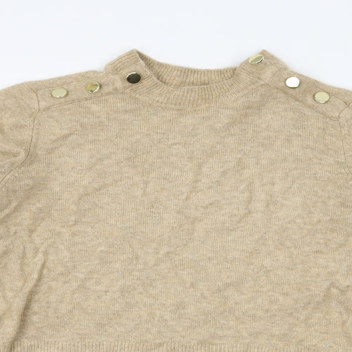 H&M Womens Brown  Knit Pullover Jumper Size M