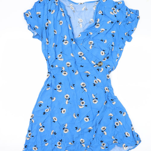 Atmosphere Womens Blue Floral  Wrap Dress  Size 16