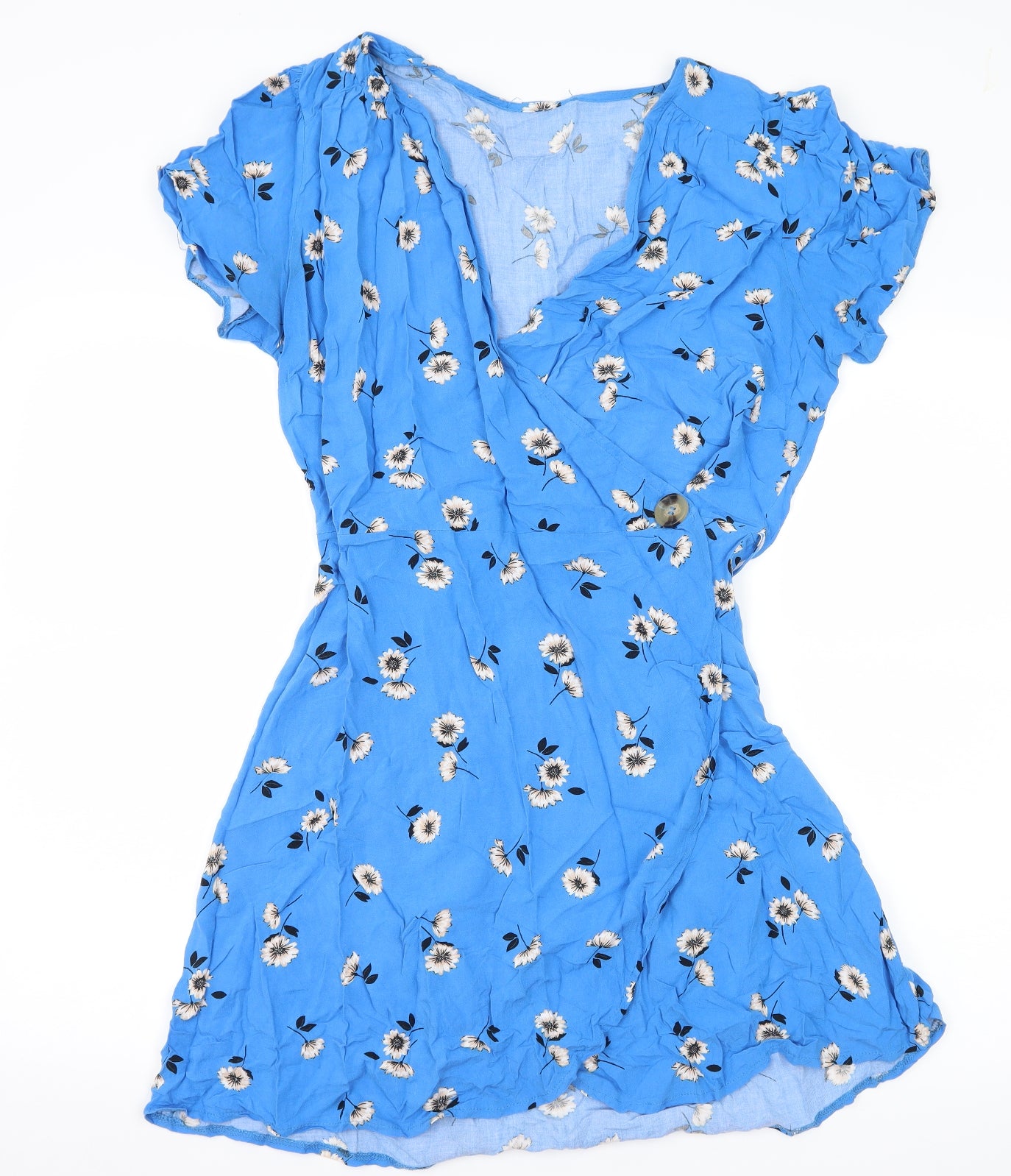 Atmosphere Womens Blue Floral  Wrap Dress  Size 16