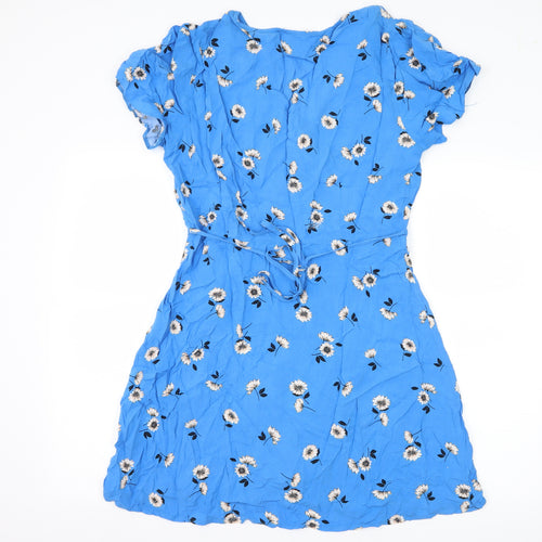 Atmosphere Womens Blue Floral  Wrap Dress  Size 16