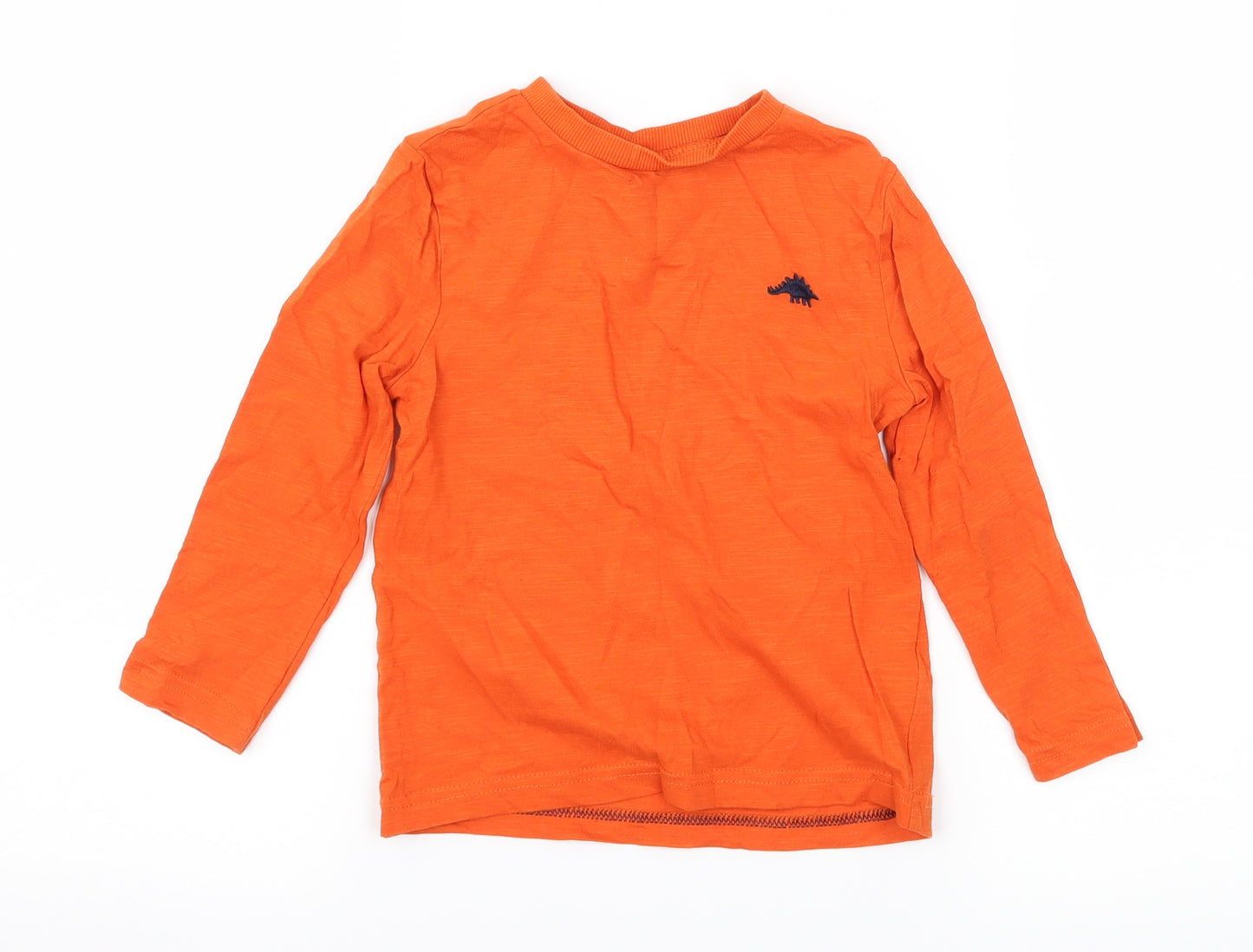 F&F Boys Orange  Jersey Basic T-Shirt Size 3-4 Years