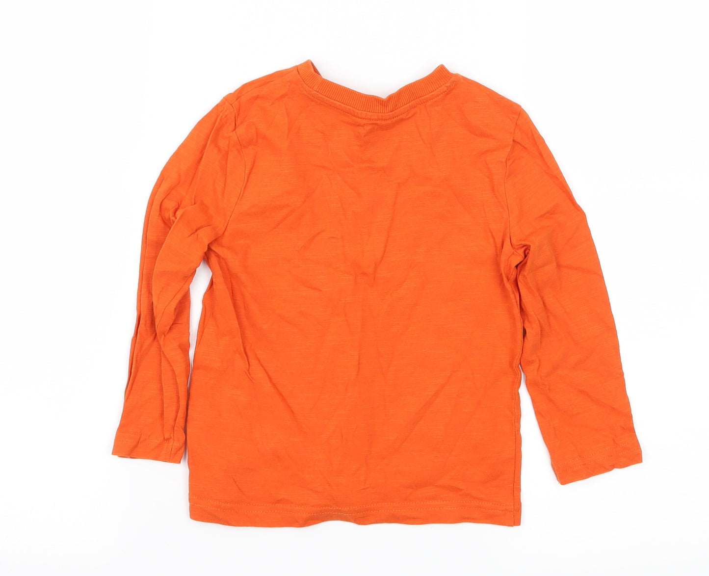 F&F Boys Orange  Jersey Basic T-Shirt Size 3-4 Years
