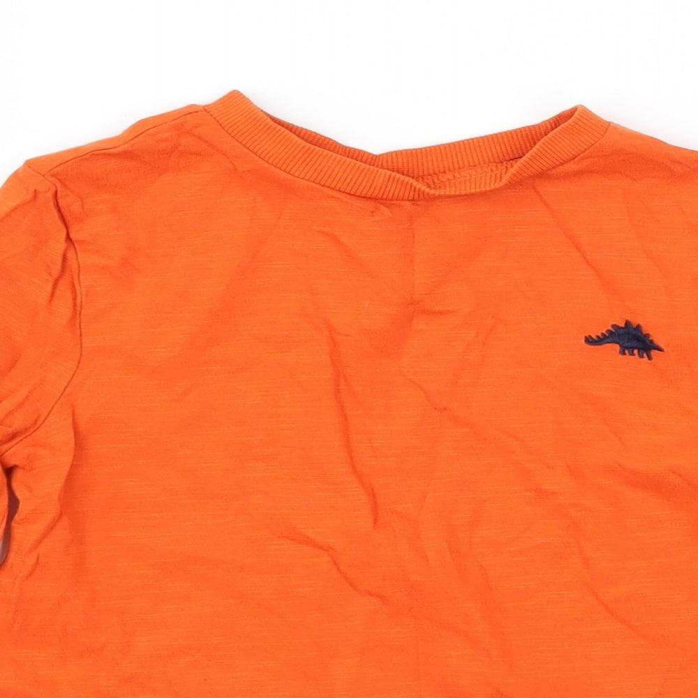 F&F Boys Orange  Jersey Basic T-Shirt Size 3-4 Years