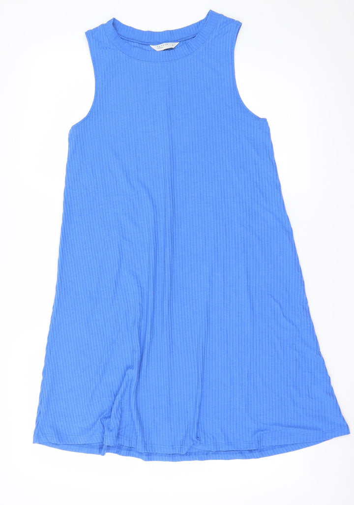 Papaya Womens Blue Jersey T-Shirt Dress Size S