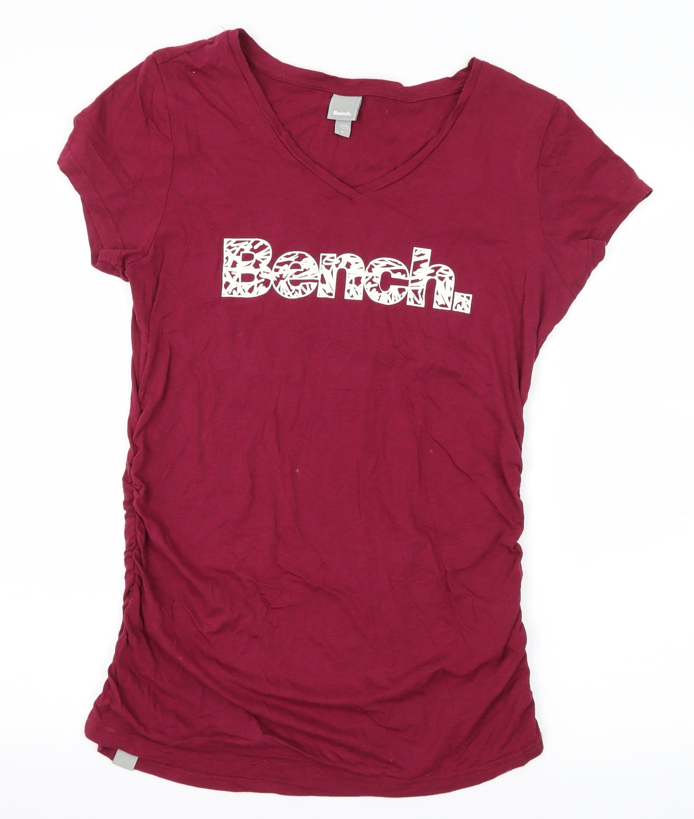 Bench Womens Purple  Jersey Basic T-Shirt Size L
